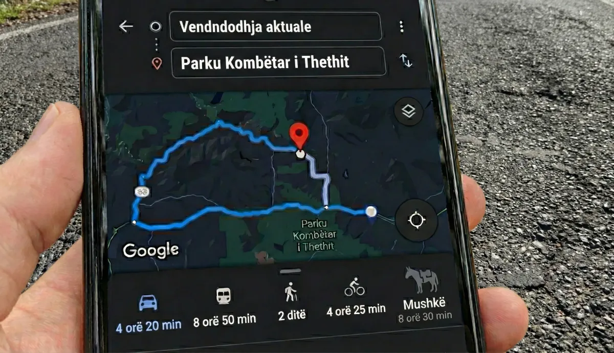 Situata e rrugëve / Google Maps shton shtigjet e mushkave si mënyrë udhëtimi